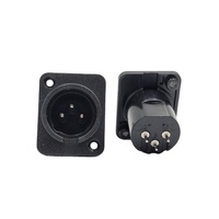 Connecteur vidéo XLR mâle 3 broches en plastique, prise jack XLR 3 broches mâle, connecteur audio XLR 3 broches mâle à monter