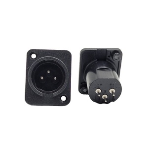 Connecteur vidéo XLR mâle 3 broches en plastique, prise <span class=keywords><strong>jack</strong></span> XLR 3 broches mâle, connecteur audio XLR 3 broches mâle à monter - Product Image 1