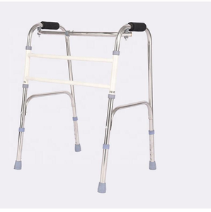 הליכון מתקפל על גלגלים איכותי לקשישים, הליכון בעל ארבע רגליים מנירוסטה לנכים - Product Image 2