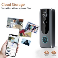 Sonnette de porte avec batterie Tuya pour la sécurité à domicile ou en entreprise, avec vision en direct, conversation bidirectionnelle, détection de mouvement, alertes, caméra Wifi avec batterie
