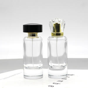 Wholesale 55ml Thick-Bottomed Glass Perfume Refill <b>Spray</b> Bottles Snap-On Crystal White Cosmetic Empty Bottles - Product Image 1