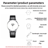 Montre-bracelet à quartz pour homme la plus populaire avec bracelet en cuir, cadran à aiguilles et logo imprimé – Cadeau personnalisé