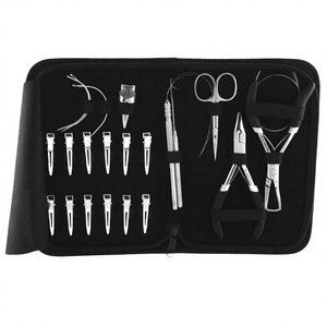 El kit de herramientas de extensión de cabello Trending Silver Incluye alicates removedores de Micro LinkBeads, mini tijera afilada y aguja tipo C - Product Image 1