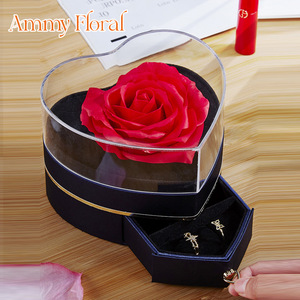 AM-SPB33 Caja de Joyería con Forma de Corazón y <span class=keywords><strong>Flores</strong></span> de Jabón Ammy, Decoración Navideña para el Hogar, Regalo para el Día de San Valentín - Product Image 4