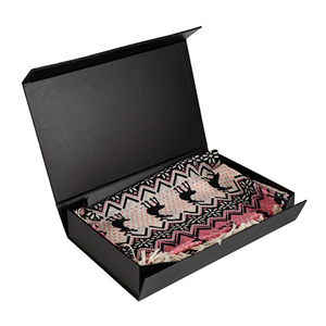 Wholesale luxury black large paper cardboard packaging box custom printed clothing box with logo