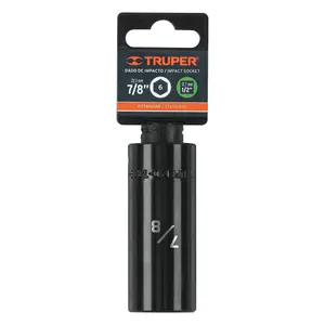 Clé à douille à chocs longue BOX 6 7/8 po, 6 points, entraînement 1/2 po, TRUPER - Product Image 2