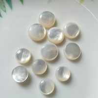 Perles ovales en coquille de mer blanche naturelle, cabochons en nacre pour la fabrication de bijoux