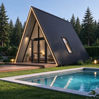 Villa Modulaire de Luxe en Acier Léger, Extensible, Étanche, avec Grande Fenêtre en Verre, Idéale pour Hôtel de Vacances