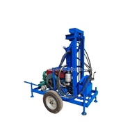 Foreuse hydraulique portable à moteur diesel rotatif 220V, profondeur max. 100m, diamètre de forage 50-200mm pour le forage de puits d'eau