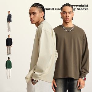 Alta calidad OEM/ODM cómodo Sofo 425g peso pesado básico Color sólido Regular algodón suelto de talla grande recortada sudadera - Product Image 3