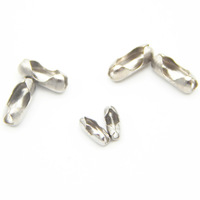 100 pièces 1.5 /2.0 /2.4 /3.2/4/5mm perles boule connecteurs de chaîne fermoirs DIY bijoux chaînes accessoires fabrication de colliers fournitures