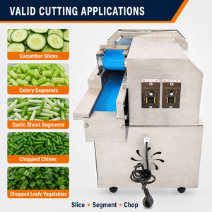 Máquina Cortadora de Vegetales Multifuncional de 750W, Cortadora Comercial <span class=keywords><strong>para</strong></span> Cebolla Verde, Apio, Pepino y Vegetales de Hoja - Product Image 1