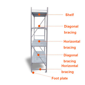 Selective Pallet Rack Main & Auxiliary <b>Frame</b> Structure Powder Coated Anti-corrosive Warehouse Goods Storage - Product Image 3