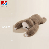 Peluche Longue à Câliner de 65 cm, Jouet en Peluche à Longs Bras, Animal en Peluche Rembourré de 1000 g, Oreiller en Peluche Doux, Jouet Paresseux