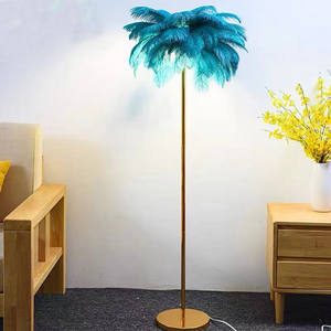 Marglice Décor Lampadaires pour Salon Lumière Debout <span class=keywords><strong>Plume</strong></span> D'autruche Cuivre Nordique <span class=keywords><strong>De</strong></span> Luxe Décor À La Maison Art Métal Peint - Product Image 3
