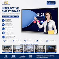 Tableau blanc interactif tout-en-un, écran tactile 20 points, affichage 4K avec caméra intégrée pour la vidéoconférence en classe