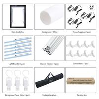 PULUZ 2m Éclairage de studio 5500K Lumière photo Kit de boîte de studio photo pour vêtements Modèle adulte Accessoires de studio photo