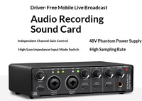 Interfaz de Audio BHA BH22 de 32 Bits y 192 kHz, Tarjeta de Sonido USB sin Controladores, Transmisión en Vivo, Composición de Instrumentos Musicales, Precio al por Mayor