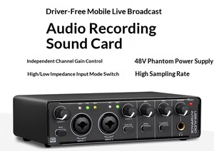 Carte son externe professionnelle USB BHA BH22 sans pilote pour diffusion en direct, instruments de musique, composition musicale, console de <span class=keywords><strong>mixage</strong></span> - Product Image 5