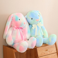 Lapin en peluche arc-en-ciel Super doux, 30cm 42cm 60cm, lapin de pâques, longue oreille colorée, lapin en peluche, jouets de décoration de pâques