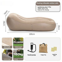 Canapé gonflable automatique en PVC léger de 2,4 kg, design moderne, best-seller, pour le camping, la randonnée et les voyages en plein air