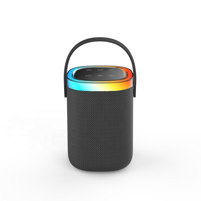 Portable Wireless IPX5 Waterproof Small Speaker with Powerful Stereo Sound RGB LED Lighting BT5.3/AUX TWS Pairing Metal Cabinet