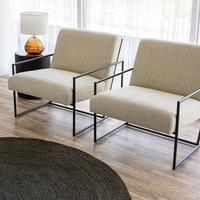 Fauteuil de salon en tissu de luxe, chaise longue individuelle en tissu avec rembourrage en éponge