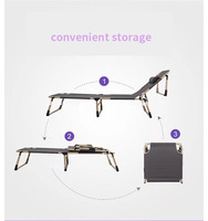 Lit de camping pliable moderne de haute qualité pour adultes, personnalisable, avec cadre en métal léger et portable, lit de sieste individuel, capacité 100 kg