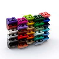 BEBRICKS Série de pièces de construction 3660 Pente inversée 45 2x2 avec tube rond solide en bas Briques de construction MOC Jouet pour enfants