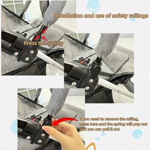 Sky-Touch Trọng lượng nhẹ du lịch Xe đẩy 4 bánh xe thuận tiện đa vị trí ngả có thể gập lại thiết kế lưu trữ lớn giỏ cho bé - Product Image 4