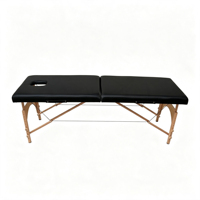 Table de massage pliable portable en bois pour salon de beauté, lit de tatouage et de cils, vente en gros d'usine