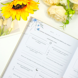 Tùy chỉnh <span class=keywords><strong>A5</strong></span> Linen máy tính xách tay Tạp Chí lòng biết ơn Nhật Ký hàng ngày phản ánh kế hoạch với lá dập logo bìa cứng Bìa hộp đóng gói - Product Image 6