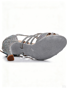Zapatos de Baile Latino Profesionales para Mujer, Tacón Alto, Punta Abierta, Sandalias de Satén, Tango, Vals, Salón de Baile, Salsa, <span class=keywords><strong>Bachata</strong></span>, Venta al Por Mayor de Fábrica - Product Image 6