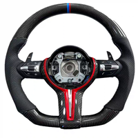 Volant sport en cuir perforé en fibre de carbone à 3 branches pour Série 3 F10 F30 F90 F01 F12 M3 M6 E90 Z4 X1 X6, vente chaude