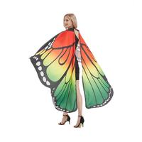 Nouvelle grande taille en mousseline de soie ailes de papillon châle Wrap Cape écharpe Poncho