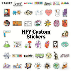 Autocollants imperméables personnalisés sur le thème des connaissances scientifiques, 100 pièces, nouveau style, très vendus, pour décorer tasses et guitares - Product Image 4