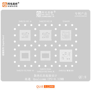 BGA Reballing Stencil สำหรับ Qualcomm SDM SM MTK MT Series <span class=keywords><strong>CPU</strong></span> RAM SM8750/SM8635 SM8250/SM8350 SM4250 SM8750 SM8550 <span class=keywords><strong>MT6989</strong></span> MT6989W - Product Image 6