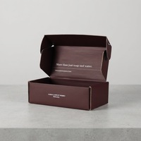 Boîte d'expédition en carton ondulé personnalisée avec impression de logo, emballage à rabat, recyclable, en carton kraft pour les marques de commerce électronique