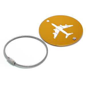 Relatiegeschenken Rond Bagagelabel Reisaccessoires Koffer Id Naamplaatje Staaldraad Geanodiseerd Aluminium Bagagelabel Rond Metaal - Product Image 4