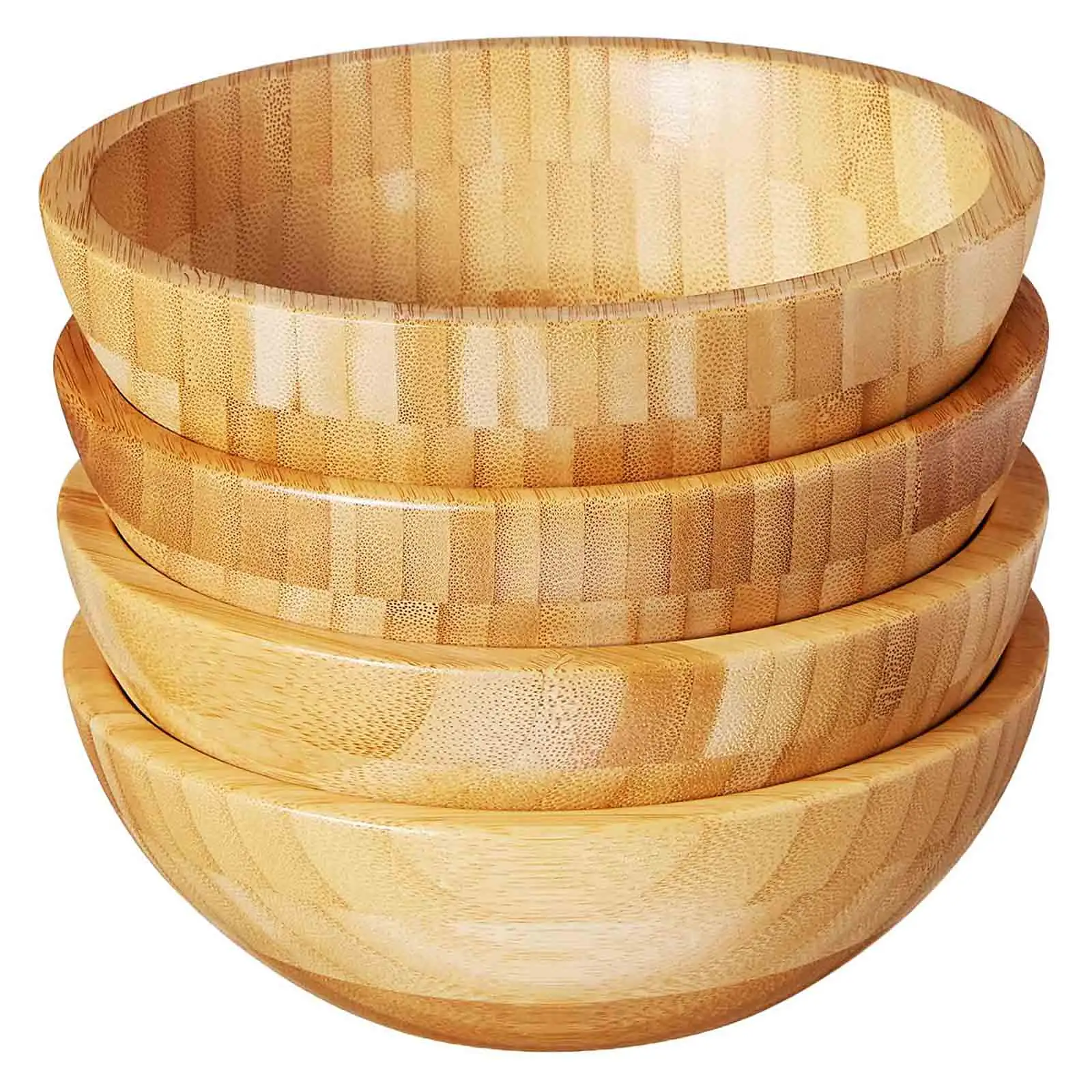 Wholesales Supplier Wood Salad Serving Bowl  Bamboo Wooden Salad Bowl Set  Wooden Bowl Salad