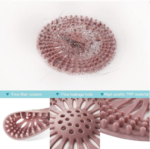 Attrape-cheveux en silicone durable, couvre-drain de douche, facile à installer et à nettoyer, adapté pour la salle de bain, la baignoire et la cuisine - Product Image 3