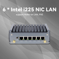 MINI PC Intel 11e génération Core I3 I7 6 2.5G Intel I225V NIC LAN Sans ventilateur MINIPC Ordinateur Pfsense Computadoras Pare-feu Linux Routeur