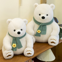 Écharpe, ours polaire, poupées, fabrication de jouets en peluche personnalisés, coton PP, jouets en peluche de 8 pouces, jouets en peluche de Noël pour machine à griffes