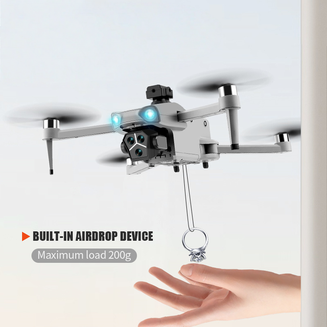 T01 GPS Brushless Drone Professional 4K Camera RC Drone 4.5" Touch Screen 3kg Payload 30mins Obstacle Avoidance Flight Airdrop