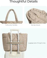 Sac fourre-tout de sport en PVC brodé grande capacité pour femme, sac à bandoulière matelassé et rembourré avec compartiments pour voyage et travail