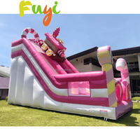 Vente d'usine, toboggan gonflable rose, toboggan sec gonflable commercial, toboggan gonflable princesse pour filles