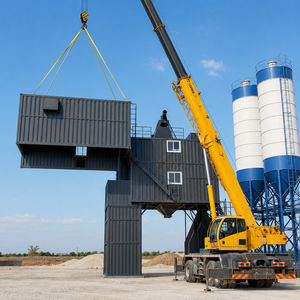 Centrale à béton modulaire HZS180, équipement complet de production de béton avec système de mélange, de convoyage et silo à ciment - Product Image 3