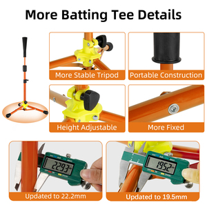 Support de frappe réglable pour enfants, tee de baseball portable pour entraînement intérieur et extérieur - Product Image 3