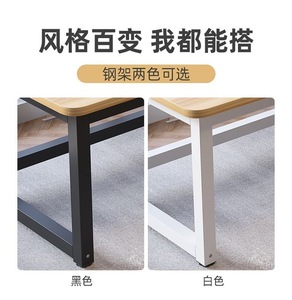 Hot Selling Cubi Adjustable Study Computer <strong>Desk</strong> <strong>100cm</strong> Home Office Modern Style PC Table Black Metal Frame White - Product Image 2