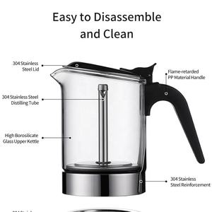 เครื่องชงกาแฟโมก้าพอทแบบถอดประกอบได้ SEECIN ทำจากแก้วใส ใช้กับเตาได้ พร้อมฝาปิด สำหรับ<span class=keywords><strong>ชง</strong></span><span class=keywords><strong>กาแฟ</strong></span>เอสเปรสโซ - Product Image 5